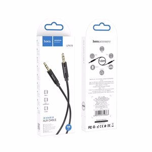 Hoco AUX-kaapeli Jack 3,5mm - Jack 3,5mm 1m UPA19 Musta