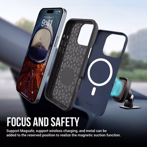 Perfectionists Triangle Mag Case iPhone 13 Pro navy blue