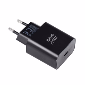 Puhelinlaturi Blue Star USB C QC4.0 PD 3A 25W + kaapeli USB C - USB C TFB-TC-25WPD musta