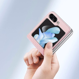 Dux Ducis Bril nahkainen kotelo Samsung Galaxy Z Flip 5 5G - vaaleanpunainen