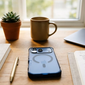 Case for iPhone 17 Forcell F-Protect BumperX Premium compatible with MagSafe navy blue
