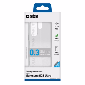 SBS Skinny -suojakuori Samsung Galaxy S25 Ultra:lle - läpinäkyvä