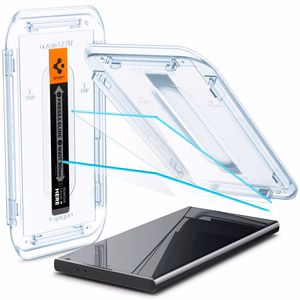 Spigen Glas.tR EZ Fit karkaistu suojalasi Samsung Galaxy S24 Ultra -puhelimelle, 2 kpl