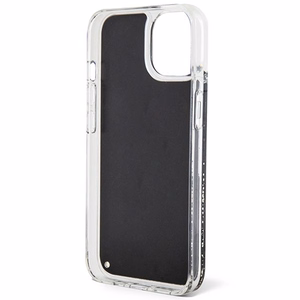 GUESS Suojakuori iPhone 13 / 14 / 15:lle GUHCP14SLCSGSGK (Liquid Glitter Marble) musta