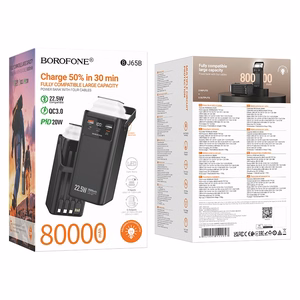 External battery Power Bank Borofone BJ65B 22.5W 80000mAh black