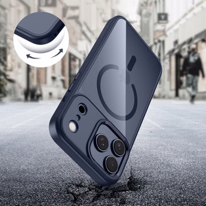 Tech-Protect MagMat MagSafe Suojakuori iPhone 17 Pro Max:lle - Läpinäkyvä Laivastonsininen