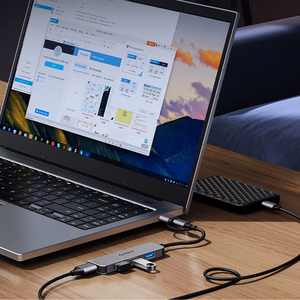 Orico YSB4-U2 USB-C Hub Docking Station 2x USB-A 2.0 + 1x USB-A 3.0 + 1x USB-C 2.0 + 1x USB-C - Gray
