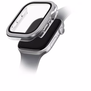 Uniq Voute Karkaistu Lasi Suojakuori Apple Watch 10 46 mm:lle - Hopeinen