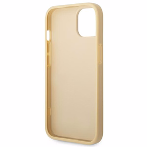 Guess Glitter Script kotelo iPhone 14 Plus - kultainen