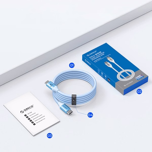 Orico CDX 100W 5A Power Delivery USB-C - USB-C kaapeli 1m - sininen
