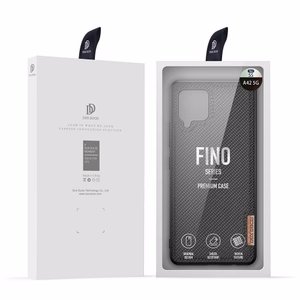 Dux Ducis Fino kotelo päällystetty nylon materiaalia Samsung Galaxy A42 5G musta musta