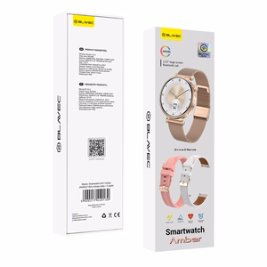 Blavec Älykello W-17 Amber HD AMOLED Voice Call SWW17-RG ruusukulta + 2 ranneketta