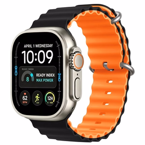 Tech-Protect IconBand Pro -ranneke Apple Watch 4/5/6/7/8/9/SE/Ultra 1/2 42/44/45/49 mm oranssi-musta
