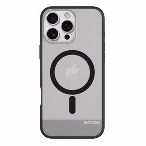 Incase Slim Case -suojakuori MagSafe-tuella iPhone 16 Pro Max -puhelimelle, läpikuultava musta