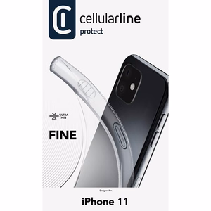Cellularline Fine suojakuori iPhone 11 -laitteelle, läpinäkyvä