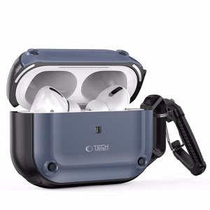 Tech-Protect Rough Hook Suojakuori karabiinilla Apple AirPods Pro 1 / 2:lle - sininen