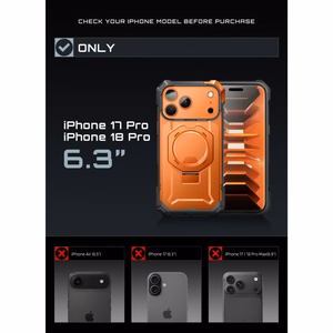 Supcase UB Grip Mag MagSafe -suojakuori iPhone 18 Pro / 17 Pro – oranssi