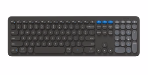 ZAGG Pro Keyboard 17 inch Full Size, hiilenharmaa, Nordic (langaton lataus latausalustalla)