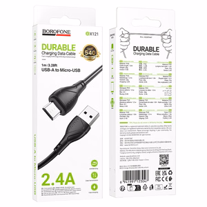 Borofone Kaapeli BX121 Energy - USB Micro USB - 2,4A 1 metri musta