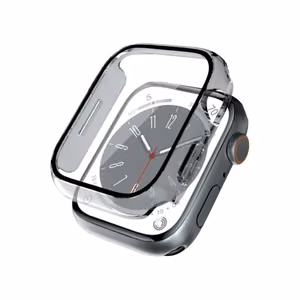 Crong Hybrid Watch Case suojakuori integroidulla lasilla Apple Watch 41 mm -kellolle, läpinäkyvä