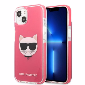 Karl Lagerfeld KLHCP13STPECPI iPhone 13 Mini 5.4" kovakuori fuksia Choupette Head