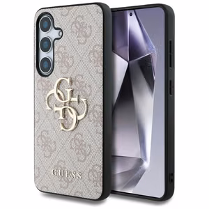 Guess Suojakuori Samsung S25 Plus:lle GUHCS25M4GMGPI (4G PU Big Logo) vaaleanpunainen