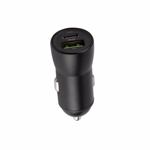 Maxlife MXCC-04 PD QC autolaturi 1x USB-C 1x USB 20W musta + USB-C - Lightning -kaapeli 27W