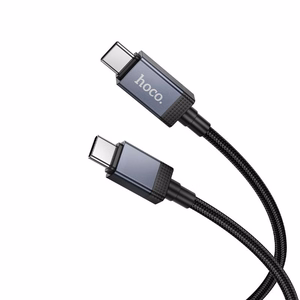 Kaapeli USB C - USB C Hoco 3A 60W näytöllä 1 m X118 musta