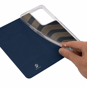 Dux Ducis Skin Pro tapauksessa Oppo Reno 8 Pro flip kansi kortti lompakko lompakko jalusta sininen