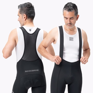 Rockbros 200021 Long Cycling Bib Shorts with Pad Size M - Black