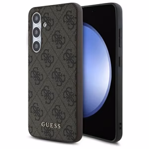 Guess GUHCS24FEG4GFBR S24 FE S721 ruskea/ruskea kovakuori 4G Metal Gold Logo