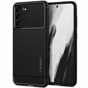 Spigen Rugged Armor kotelo Samsung Galaxy S21 FE - Matta musta