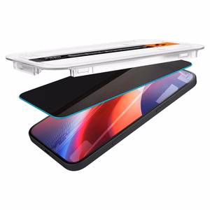 Spigen Glas.tR EzFit Privacy Tempered Glass for iPhone 15/16 with Adapter (2 pcs.)