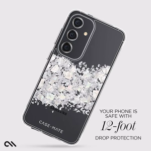 Case-Mate Karat helmiäiskoristeinen suojakuori Samsung Galaxy S24 -laitteelle, A Touch of Pearl -värinen