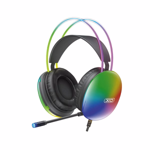 XO langalliset kuulokkeet GE11 jack 3,5mm - USB-A musta RGB mikrofoni