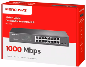 Mercusys MS116GS verkkokytkin musta