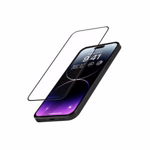 Crong Anti-Bacterial 3D Armor Glass 9H koko näytön peittävä karkaistu suojalasi iPhone 14 Pro Max -laitteelle, asennuskehyksellä