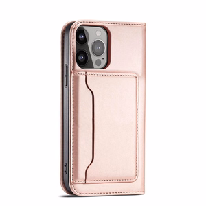 Magnet Card Case for Samsung Galaxy S23+ flip cover wallet stand pink