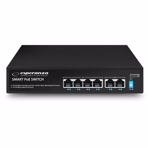 Esperanza ENS105 6-porttinen PoE-kytkin 10/100 60W