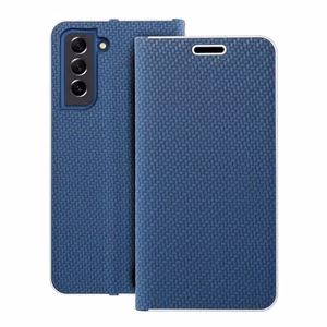 Flip case for Samsung S21 Luna Book Carbon blue