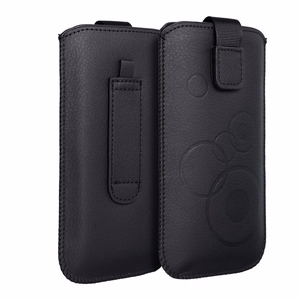 Slip-in phone case sleeve for Samsung I9100 Galaxy S2/i9000/S8600 Wave 3 Deko black