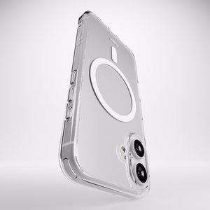Puro Impact Clear D3O MagSafe Silikoninen Suojakuori iPhone 16:lle - läpinäkyvä