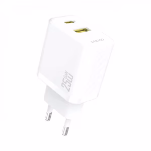 Dudao A26T GaN 25W USB-A, USB-C Laturi - valkoinen