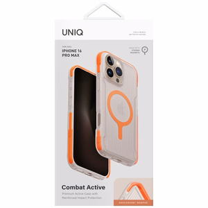 Uniq Combat Active Magclick Lataus Suojakuori iPhone 16 Pro Max:lle - Oranssi