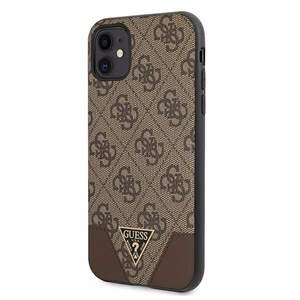 Guess 4G Triangle Collection suojakuori iPhone 11 6.1" / Xr 6.1":lle - ruskea