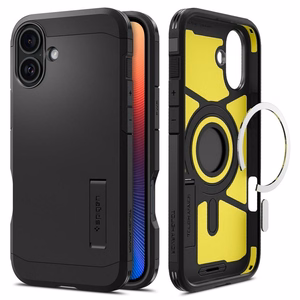 Spigen Tough Armor Mag MagSafe Suojakuori iPhone 16 6,1 musta