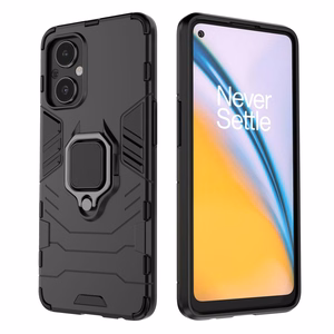 Ring Armor kova hybridi tapauksessa kansi + magneettinen haltija OnePlus Nord N20 5G musta