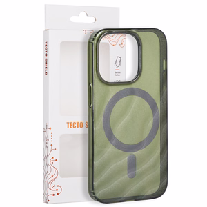 Tecto Shield Desert Mag -suojakuori mallille iPhone 14 Pro 6,1", tumman oliivinvihreä