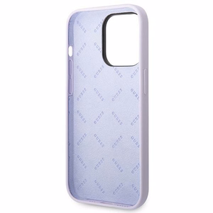 Guess GUHCP14LSLSMU iPhone 14 Pro 6.1" violetti/lila kova kotelo Silikoni Vintage Gold Logo