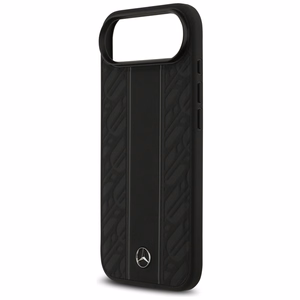 Mercedes Leather Laurel Leaves Stripes MagSafe -suojakuori iPhone 17 Air - musta